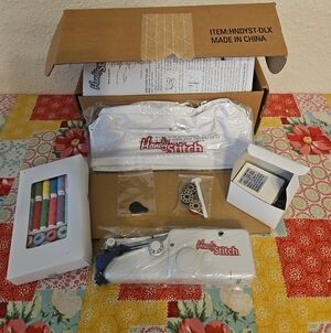 Handy Stitch White Portable Sewing Machine Kit